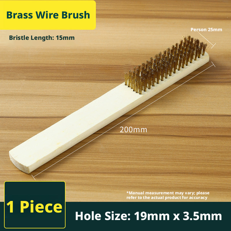 Steel and brass welding wire brush set