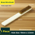Steel and brass welding wire brush set