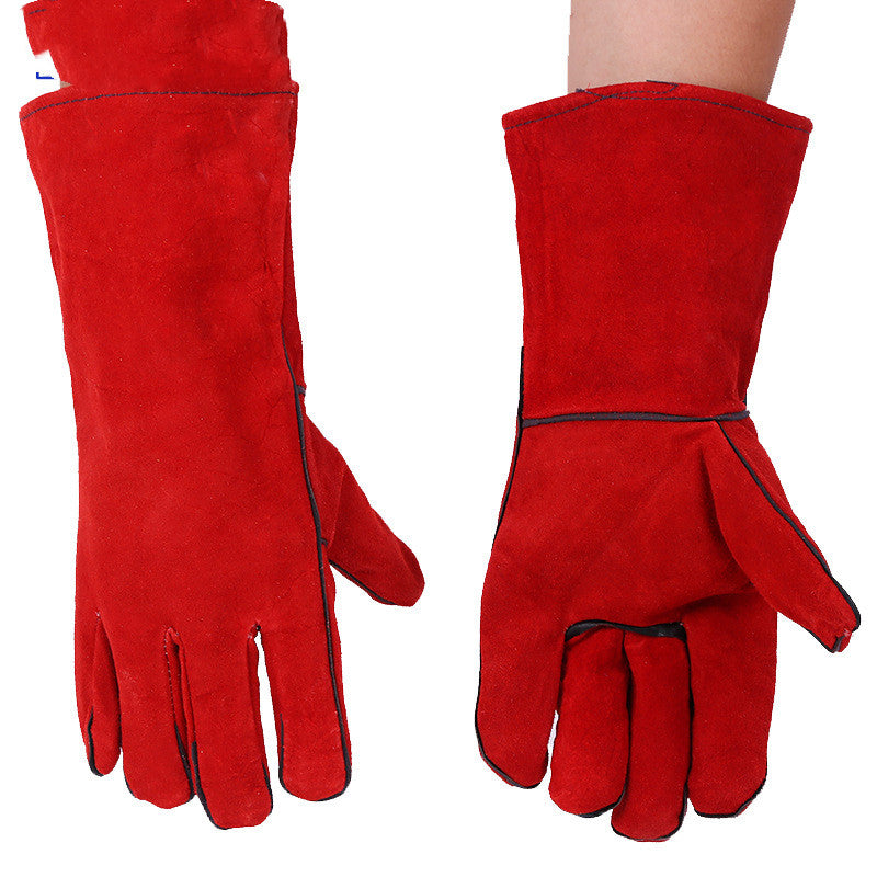 Leather welding gloves palm