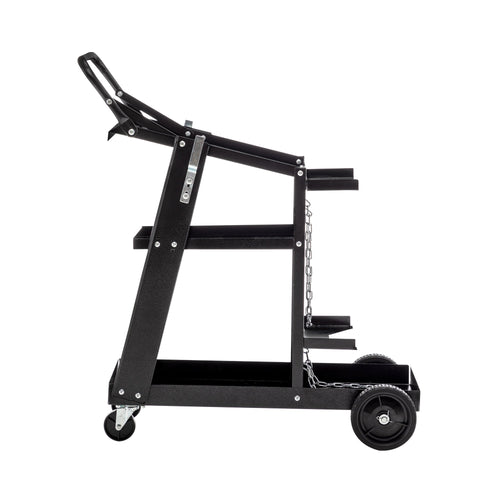 3-Tier Rolling Welding Cart — Heavy-Duty MIG / TIG / Plasma Cart with Tank Storage