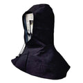 Blue denim welding cap with neck protection