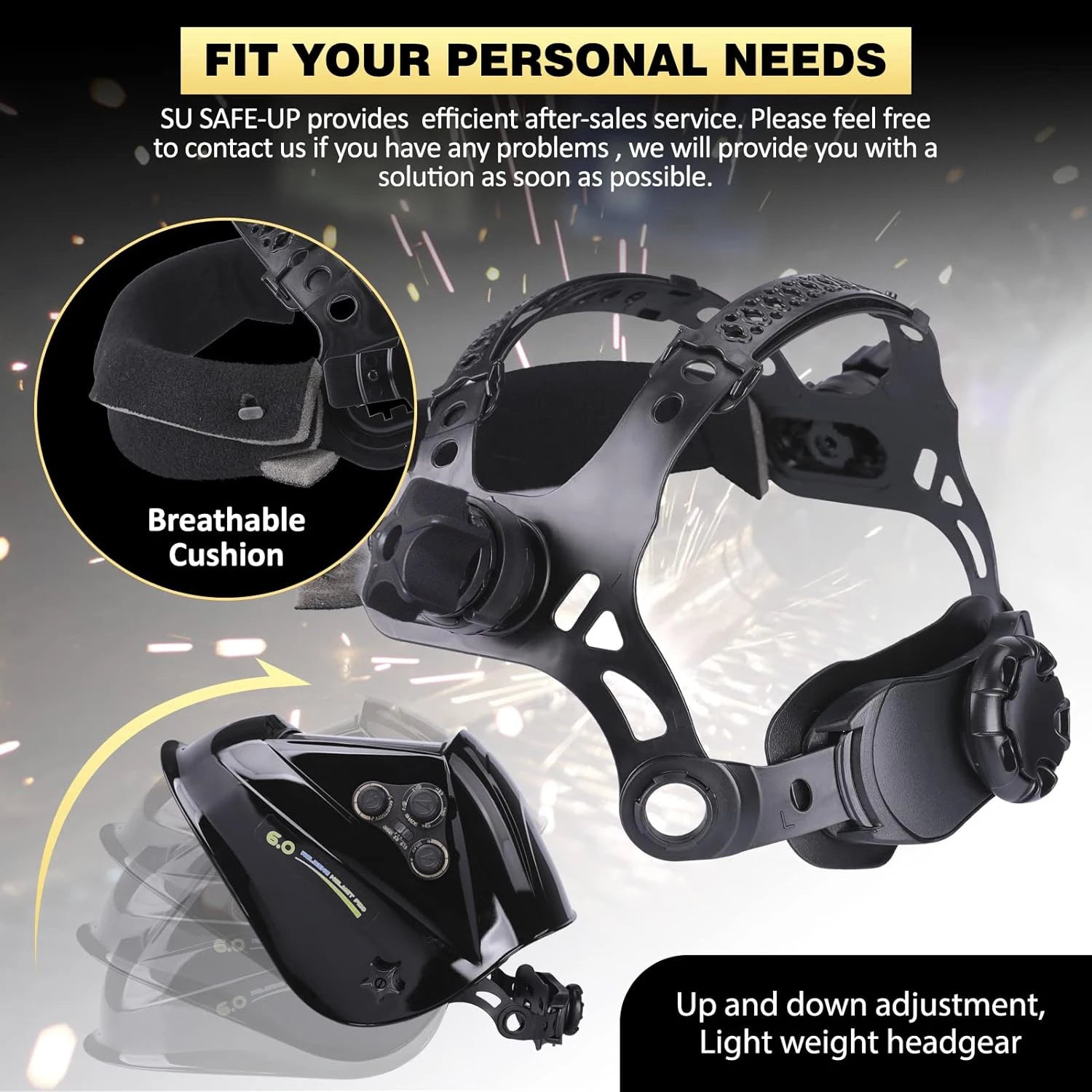Welding helmet - in use