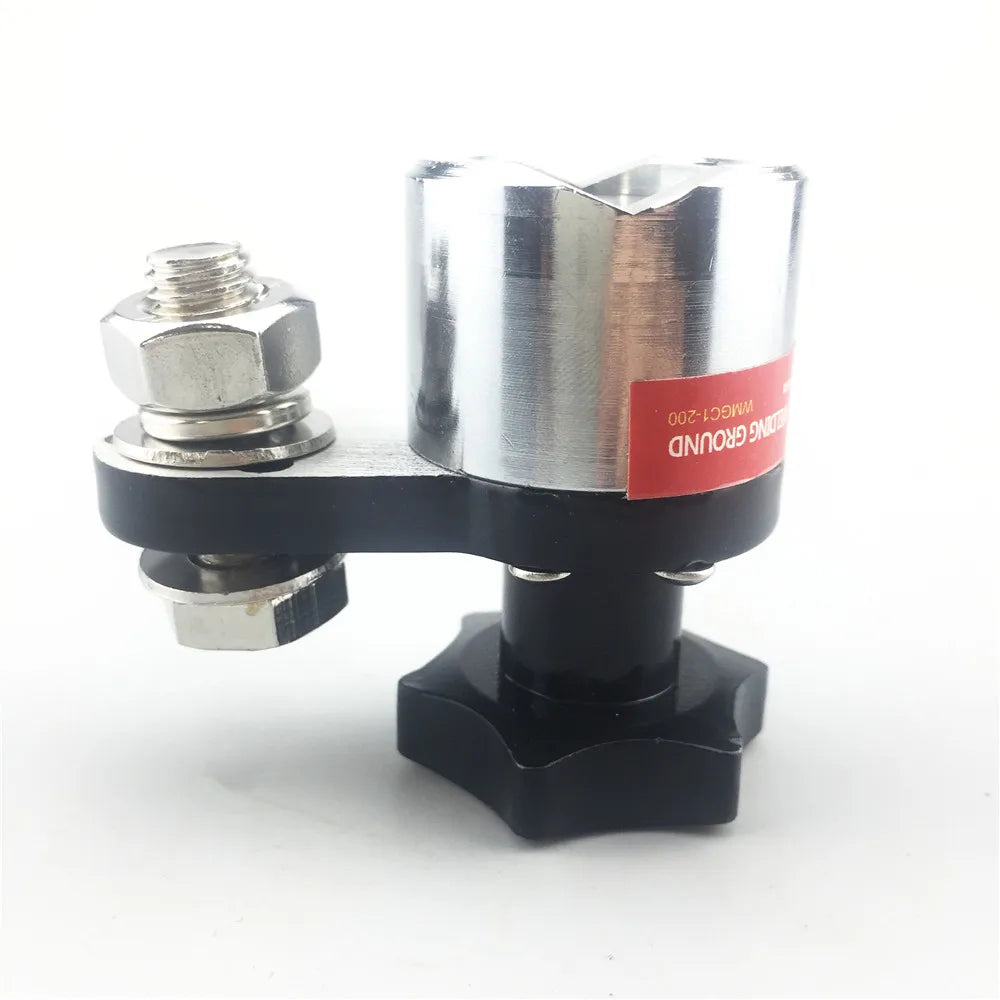 Magnetic ground clamp - on pipe